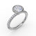 Fana Contemporary Bezel-Set Round Diamond Solitaire Engagement Ring With Diamond Band - Fana