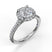 Fana Delicate Round Halo And Pave Band Engagement Ring - Fana