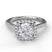 Fana Delicate Cushion Halo Engagement Ring With Pave Shank - Fana