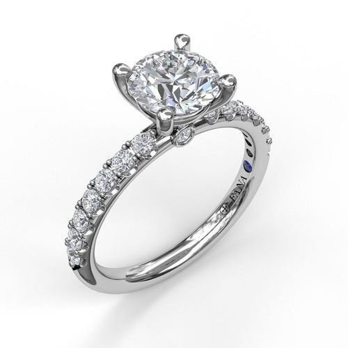 Fana Classic Pave Round Cut Engagement Ring - Fana