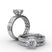 Fana Classic Round Diamond Solitaire Engagement Ring With Baguette Diamond Shank - Fana