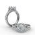 Fana Classic Diamond Halo Engagement Ring with a Subtle Split Band - Fana