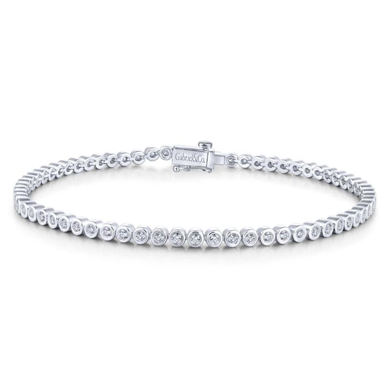 Gabriel & Co. 14k White Gold Lusso Diamond Tennis Bracelet - Gabriel & Co. Fashion