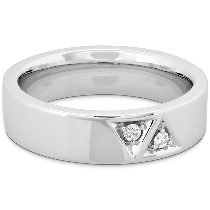 Hearts on Fire Triplicity Triangle Double Diam Band 6mm - Hearts on Fire