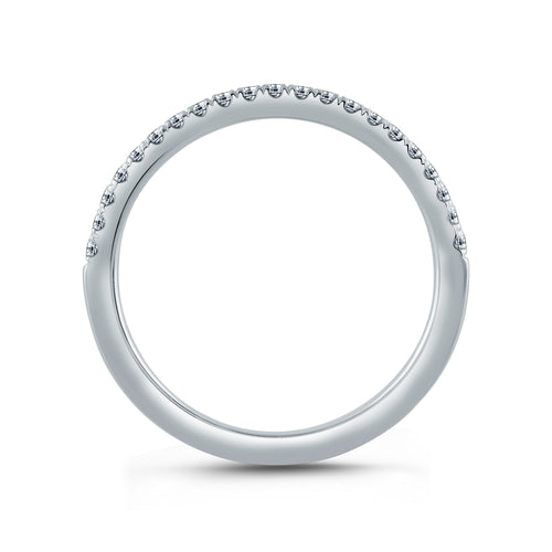 A. Jaffe French Pave Half Circle Stackable Band - A. Jaffe