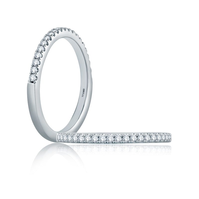 A. Jaffe French Pave Half Circle Stackable Band