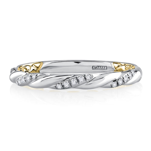 A. Jaffe Two Tone Twisted Diamond Stackable Anniversary Ring - A. Jaffe