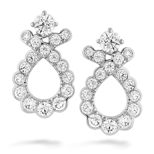 Hearts on Fire Lorelei Crescent Diamond Drop Earrings 18k Gold White - Hearts on Fire