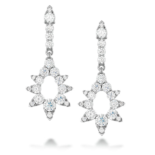 Hearts on Fire Aerial Pointed Diamond Drop Earrings 18k Gold White - Hearts on Fire