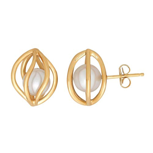 Honora 14k Yellow Gold Pearl Stud Earrings - Honora