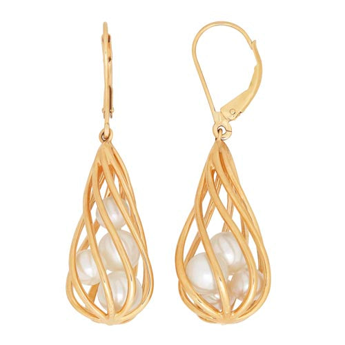 Honora 14k Yellow Gold Pearl Earrings - Honora