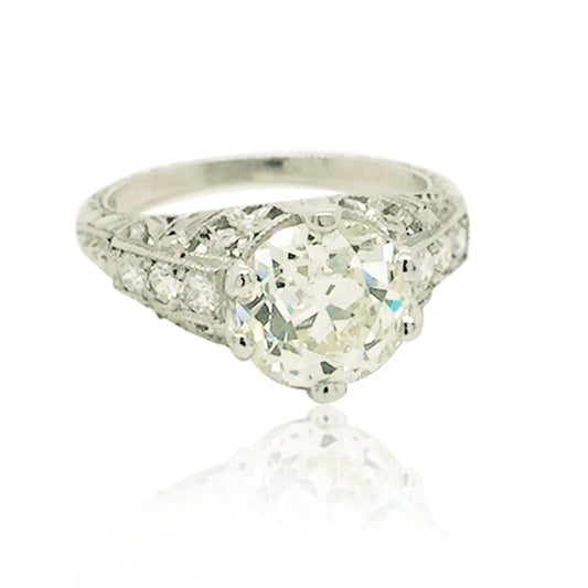 Goldsmith Gallery Platinum White Diamond Engagement Ring - Goldsmith Gallery Collection