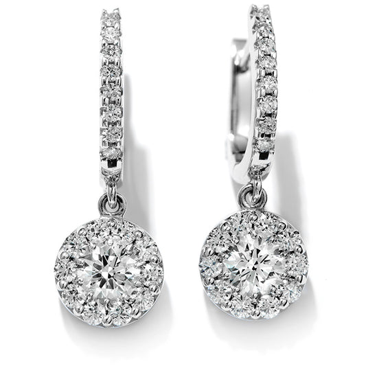 Hearts on Fire Fulfillment Diamond Drop Earrings 18k Gold White - Hearts on Fire