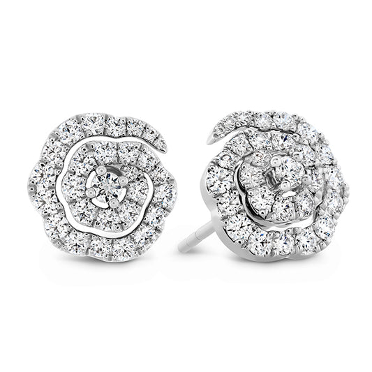 Hearts on Fire Lorelei Diamond Floral Earrings - Small 18k Gold White - Hearts on Fire