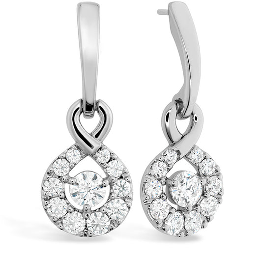 Hearts on Fire Optima Diamond Drop Earrings 18k Gold White - Hearts on Fire