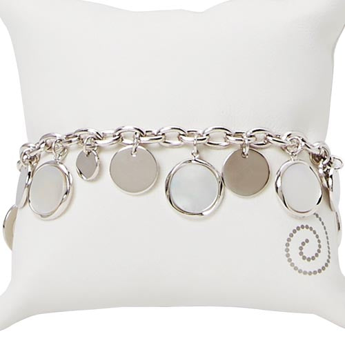 Honora Sterling Silver White Pearl Charm Bracelet - Honora