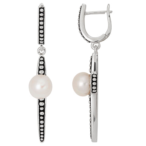 Honora Sterling Silver White Pearl Earrings - Honora