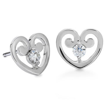Hearts on Fire Special Copley Heart Studs 18k Gold White - Hearts on Fire