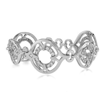 Hearts on Fire Special Copley Link Bracelet 18k Gold,Platinum White - Hearts on Fire