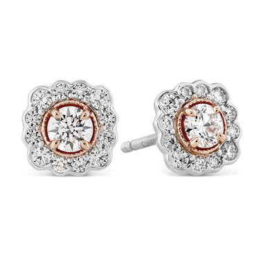 Hearts on Fire Special Liliana Flower Studs 18k Gold White - Hearts on Fire
