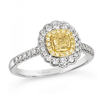 Le Vian yellow diamond and white diamond ring