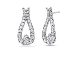 CHARLES KRYPELL DIAMOND TEARDROP EARRINGS 1-9420-WD