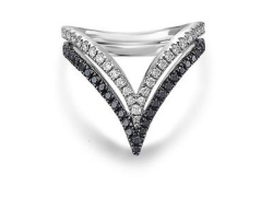 CHARLES KRYPELL DIAMOND 2 ROW RING 3-9375-WBD