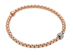 FOPE FLEX'IT BRACELET WITH PAVE DIAMOND RONDEL 73301BX_PB_R_XBX_00S