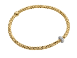 FOPE FLEX'IT BRACELET WITH DIAMOND RONDEL 74508BX_BB_G_XBX_00M