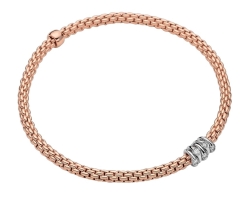 FOPE FLEX'IT BRACELET WITH DIAMOND RONDELS 74608BX_BB_R_XBX_00S