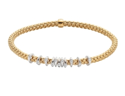 FOPE FLEX'IT BRACELET WITH DIAMOND RONDELS 74708BX_BB_G_XBX_00M