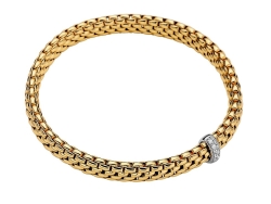 FOPE FLEX'IT BRACELET WITH DIAMOND PAVE RONDEL 56002BX_BB_G_XBX_00M