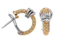 FOPE HOOP EARRINGS WITH DIAMOND RONDELS 74608OX_BB_G_XBX_000