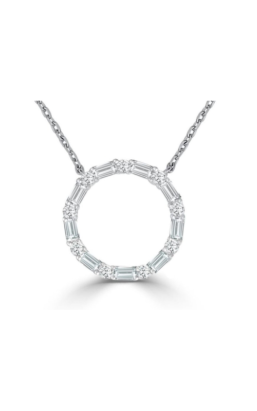 FREDERIC SAGE DIAMOND CIRCLE STATION NECKLACE P3740-4-W