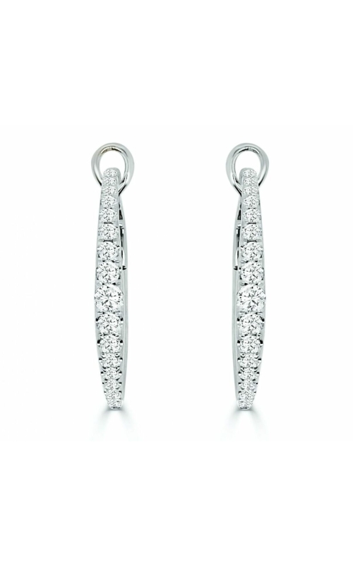 FREDERIC SAGE DIAMOND HOOP EARRINGS E2429-4-W