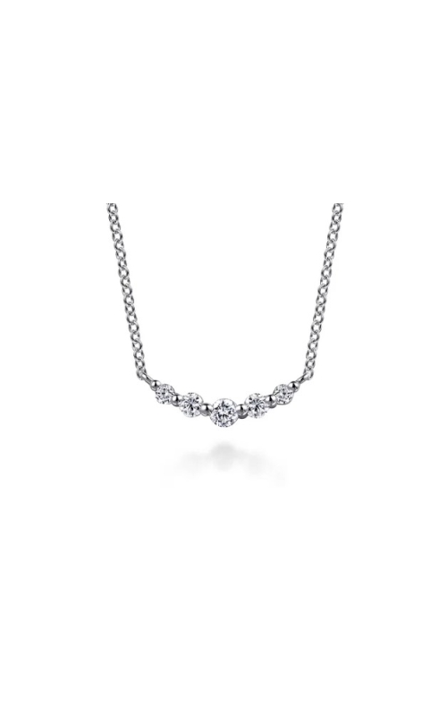 SAPPHIRE 5-STONE CURVED BAR STATION NECKLACE NK7665W4JWS