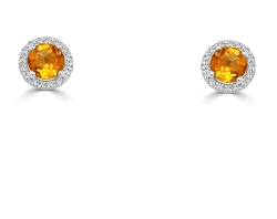 HAYLIE ANN BIRTHSTONE HALO STUD EARRINGS 20345C-4W-5