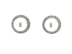 HAYLIE ANN BIRTHSTONE HALO STUD EARRINGS 20345PL-4W-5