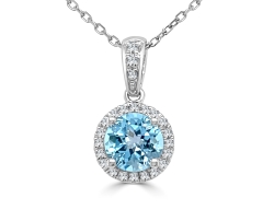 HAYLIE ANN BIRTHSTONE DROP PENDANT 40236B-4W-6